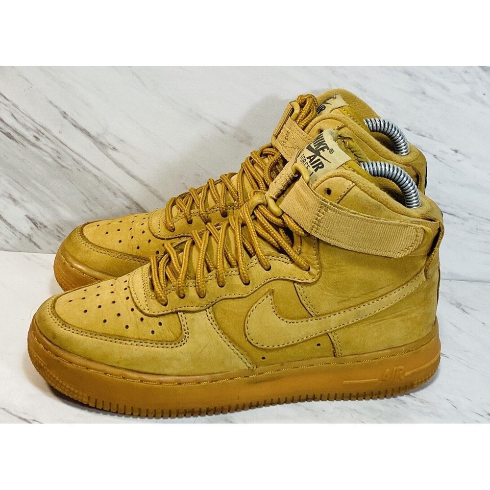 Nike Kids High-Top Sneakers in Tan